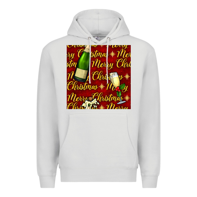Merry Christmas Champagne Seamless Pattern Premium Hoodie by BundleAndBundleShop | Teevron