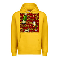 Lemon merry christmas champagne seamless pattern Premium Hoodie - BundleAndBundleShop