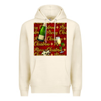 Tofu merry christmas champagne seamless pattern Premium Hoodie - BundleAndBundleShop