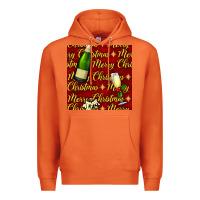 Carrot merry christmas champagne seamless pattern Premium Hoodie - BundleAndBundleShop