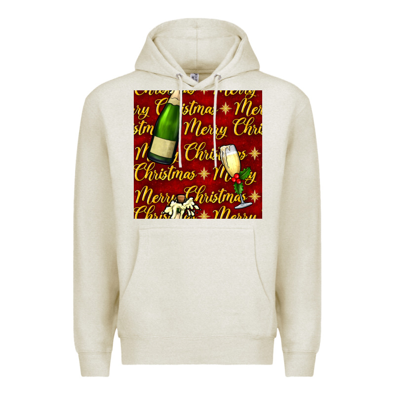 Merry Christmas Champagne Seamless Pattern Premium Hoodie by BundleAndBundleShop | Teevron