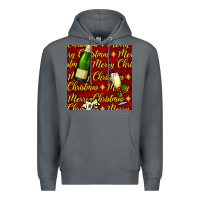 Rock merry christmas champagne seamless pattern Premium Hoodie - BundleAndBundleShop