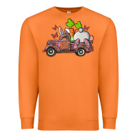 Carrot happy easter pink truck with bunny Premium Sweatshirt - RanaPortraitStore