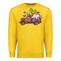 Lemon happy easter pink truck with bunny Premium Sweatshirt - RanaPortraitStore