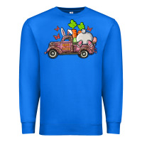 True Royal happy easter pink truck with bunny Premium Sweatshirt - RanaPortraitStore