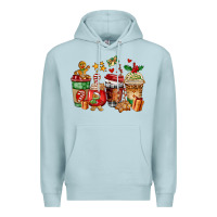 Blue Mist christmas cookie coffee cups Premium Hoodie - AdoDesignShop