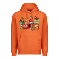 Carrot christmas cookie coffee cups Premium Hoodie - AdoDesignShop