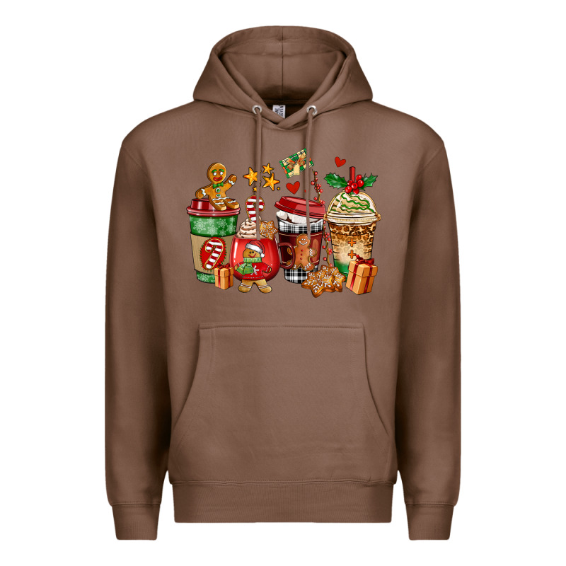 Christmas Cookie Coffee Cups Premium Hoodie by AdoDesignShop | Teevron