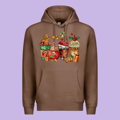 Christmas Cookie Coffee Cups Premium Hoodie Designed By Adodesignshop