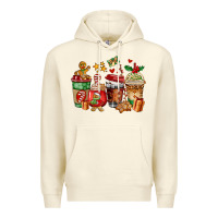 Sandshell christmas cookie coffee cups Premium Hoodie - AdoDesignShop