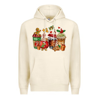 Tofu christmas cookie coffee cups Premium Hoodie - AdoDesignShop