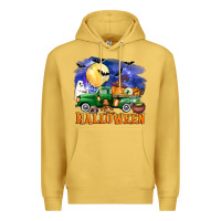 Antique Gold halloween truck Premium Hoodie - AdoDesignShop