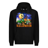 Black halloween truck Premium Hoodie - AdoDesignShop