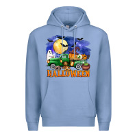 Colony Blue halloween truck Premium Hoodie - AdoDesignShop