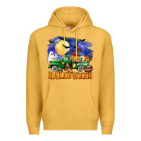 Mustard halloween truck Premium Hoodie - AdoDesignShop