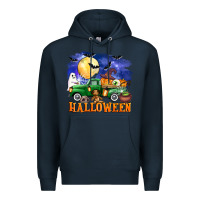 Navy halloween truck Premium Hoodie - AdoDesignShop