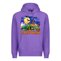 Purple halloween truck Premium Hoodie - AdoDesignShop