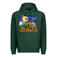 Sports Green halloween truck Premium Hoodie - AdoDesignShop