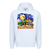White halloween truck Premium Hoodie - AdoDesignShop