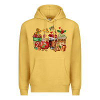 Antique Gold christmas cookie coffee cups Premium Hoodie - AdoDesignShop