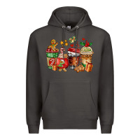 Smoke christmas cookie coffee cups Premium Hoodie - AdoDesignShop