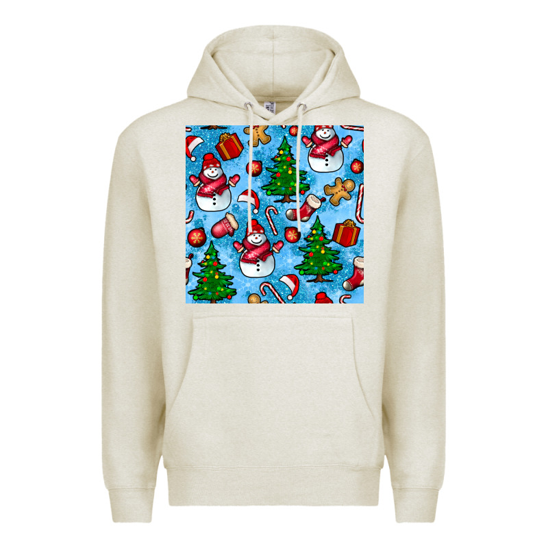 Christmas Trees And Snow Seamless Pattern Premium Hoodie by BundleAndBundleShop | Teevron