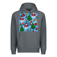 Rock christmas trees and snow seamless pattern Premium Hoodie - BundleAndBundleShop