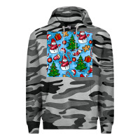 Slate Camo christmas trees and snow seamless pattern Premium Hoodie - BundleAndBundleShop