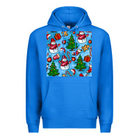 True Royal christmas trees and snow seamless pattern Premium Hoodie - BundleAndBundleShop