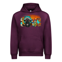 Mauve Wine love black angus indian headdress Urban Hoodie - JahusDesignShop