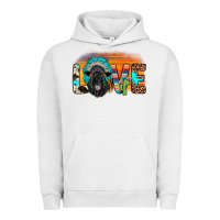 Love Black Angus Indian Headdress Urban Hoodie | Teevron