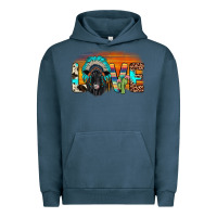 Pigment Midnight Navy love black angus indian headdress Urban Hoodie - JahusDesignShop