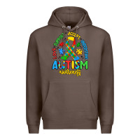 Coffee love support accept understand autism awareness Premium Hoodie - Artiststas