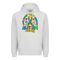 Dove Grey love support accept understand autism awareness Premium Hoodie - Artiststas