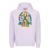 Lilac love support accept understand autism awareness Premium Hoodie - Artiststas