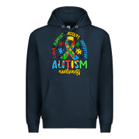 Navy love support accept understand autism awareness Premium Hoodie - Artiststas