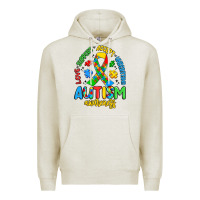Oatmeal Heather love support accept understand autism awareness Premium Hoodie - Artiststas