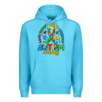Ocean Blue love support accept understand autism awareness Premium Hoodie - Artiststas