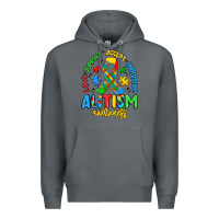 Rock love support accept understand autism awareness Premium Hoodie - Artiststas
