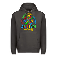 Smoke love support accept understand autism awareness Premium Hoodie - Artiststas
