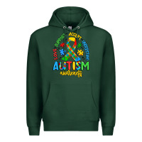 Sports Green love support accept understand autism awareness Premium Hoodie - Artiststas