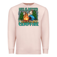 Pale Pink life is better around the campfire Premium Sweatshirt - Zillion Design Studio
