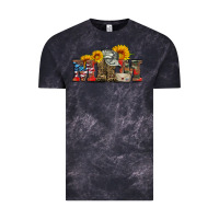 Cloud Black mom boots hat and sunflower Vintage Tee - Artiststas