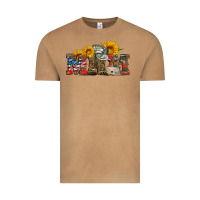 Vintage Camel mom boots hat and sunflower Vintage Tee - Artiststas