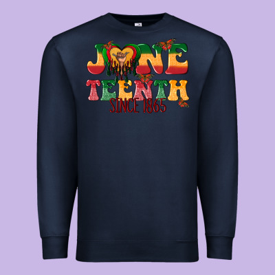 Premium Sweatshirt juneteenth since 1865 with heart