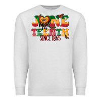 Oatmeal Heather juneteenth since 1865 with heart Premium Sweatshirt - texasbilliewilder