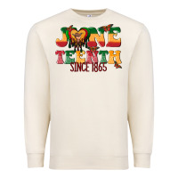 Sandshell juneteenth since 1865 with heart Premium Sweatshirt - texasbilliewilder