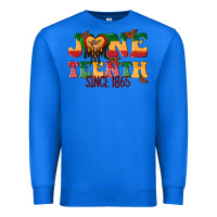 True Royal juneteenth since 1865 with heart Premium Sweatshirt - texasbilliewilder
