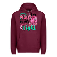 Burgundy her fight is our fight Premium Hoodie - Artiststas