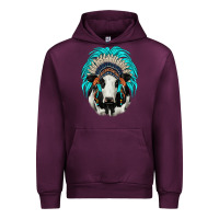 Mauve Wine holstein indian headdress Urban Hoodie - JahusDesignShop